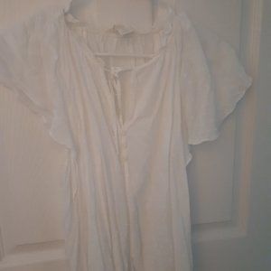 NWOT H&M size small short sleeved white blouse